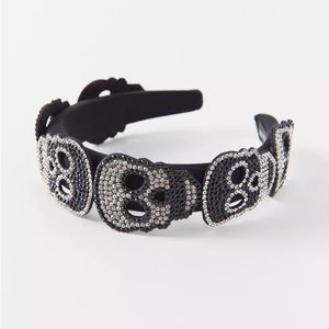 UO | Rhinestone Skull Headband